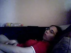 Asiatiske amatør fucks rumpa hennes egen på webcam